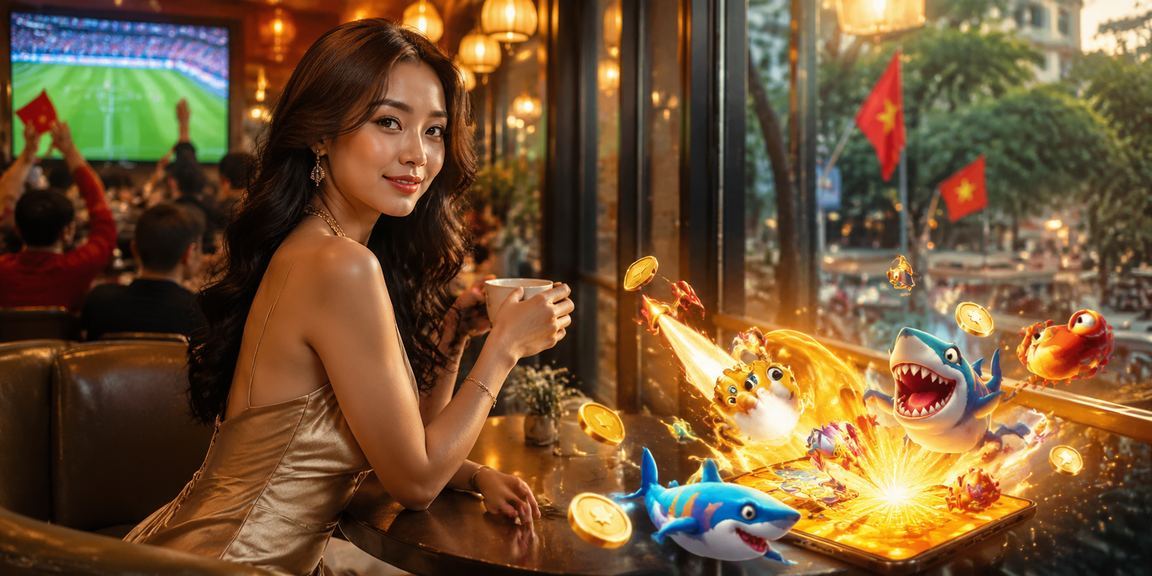 Người chơi thư giãn tại quán cà phê Hà Nội và trải nghiệm game bắn cá trực tuyến